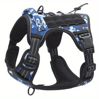 Tactical Harness For Large Dogs No Pull Adjustable Pet Harness Reflective Working Training Easy Control Pet Vest Military Service Dog Harnesses