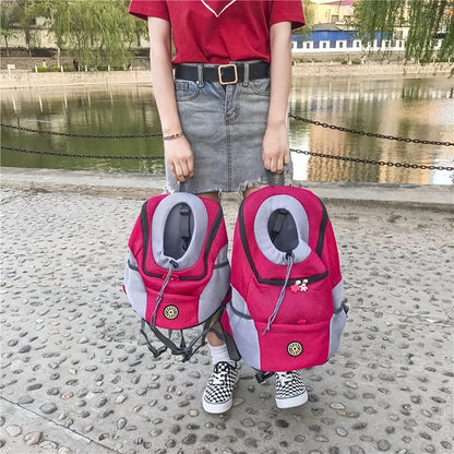 Portable Pet Pal Dog Carrier Backpack - Spacious Nylon Travel Bag with Zipper Closure for Hiking, Camping, and Outdoor Adventures - Comfortable, Ventilated, and Easy to Clean