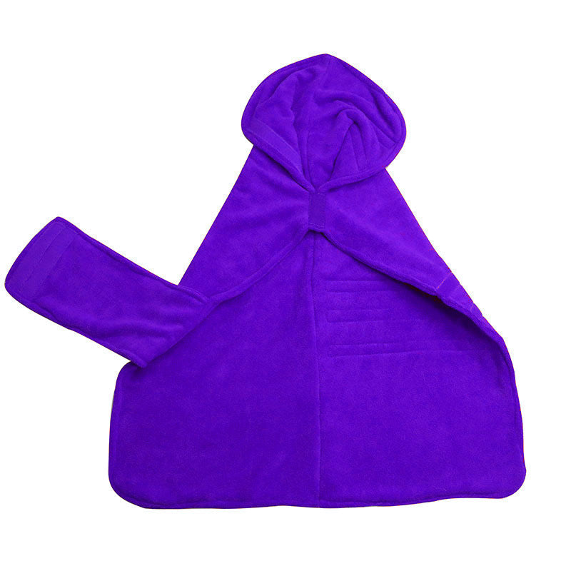 [Quick-Dry Dog Drying Coat] Super Absorbent Quick-Dry Dog Drying Coat - Warm-Keeping Bathrobe with Full Body Coverage & Hood, Multiple Colors (Purple, Blue, Green, Yellow, Red), Durable Fabric for Efficient Water Absorption &
