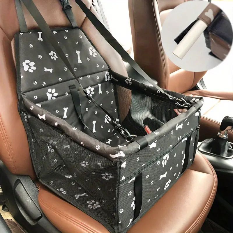 Pet Car Booster Seat For Dog Cat Portable And Breathable Bag With Seat Belt Dog Carrier Safety Stable For Travel Look Out With Clip On Leash With PVC Tube Christmas Gift