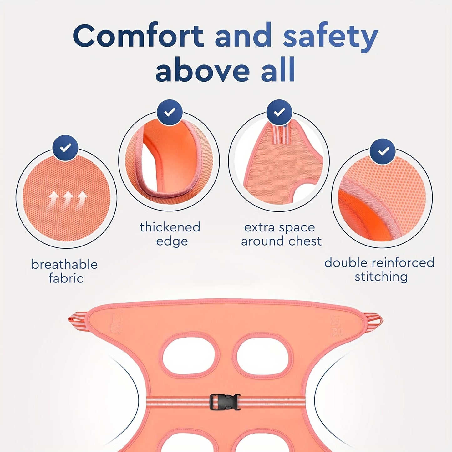 Pink Dog Grooming Hammock with Adjustable Straps & Metal Hooks – Secure Harness for Nail Trimming, Clipping, and Bathing – Easy-to-Use Pet Care Sling for Small to Medium Dogs at Home