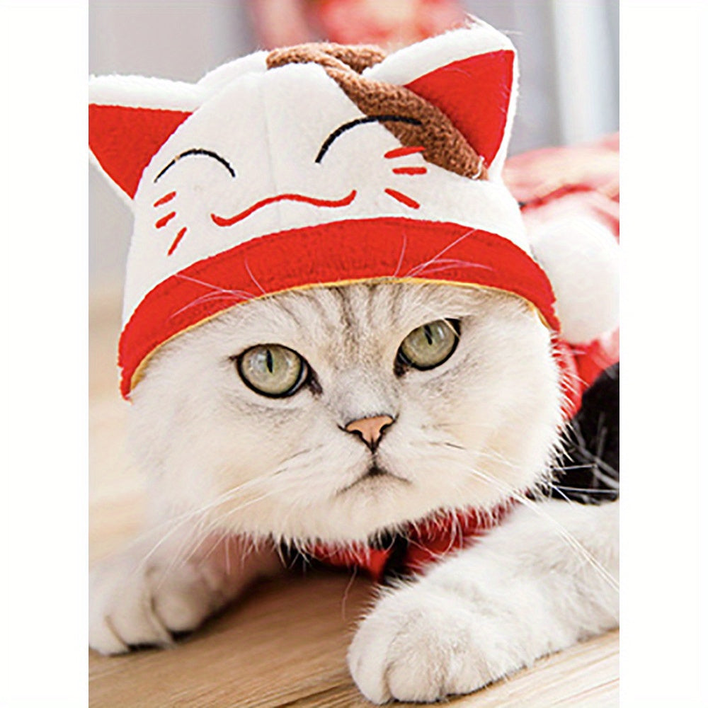 Cute Animals Shaped Cat Hat, Warm Pet Costume For Dog & Cat, Pet Party Supplies