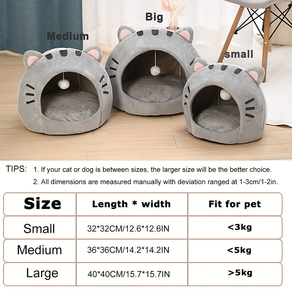 Cozy Cat Cave: Keep Your Furry Friend Warm And Snug In This Cute Pet House!