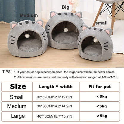 Cozy Cat Cave: Keep Your Furry Friend Warm And Snug In This Cute Pet House!