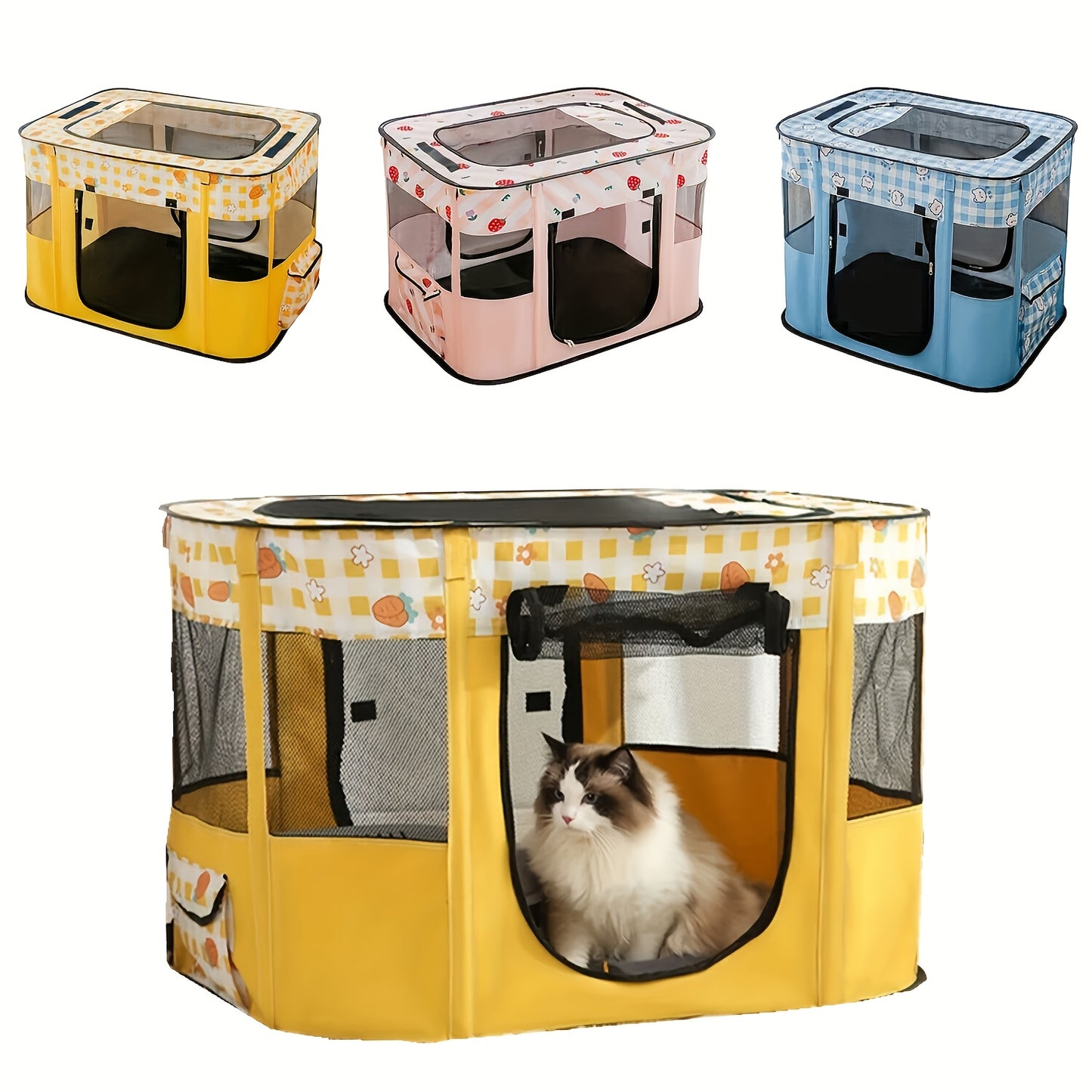 Portable Foldable Pet Playpen Collapsible Crates Kennel Playpen For Dog Cat And Rabbit &Travel Playpen, Portable Pet Play Pens, Dog And Cat Playpen Foldable, Dog Tent Puppy Playground For Puppy Indoor/Outdoor (M.L.XL.XXL).