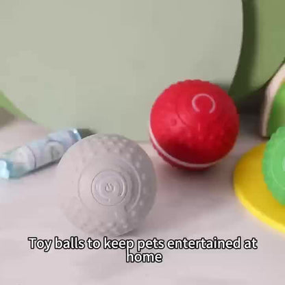 PounceEarth Large Dog Ball Toy - Bite-Resistant Durable Dog Ball with USB Rechargeable Battery, Interactive Polka Dot Design & Multiple Modes for All Breeds - Promotes Playful Engagement & Stimulates Curiosity, Dog Ball Toy,