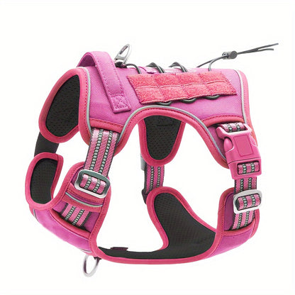 Tactical Harness For Large Dogs No Pull Adjustable Pet Harness Reflective Working Training Easy Control Pet Vest Military Service Dog Harnesses