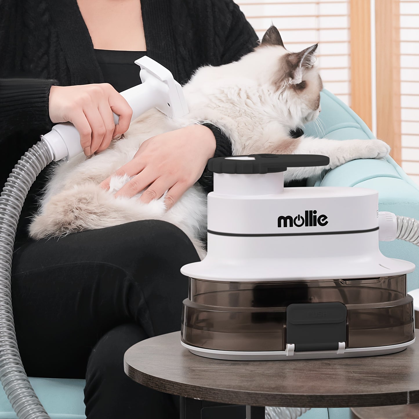 300W Pet Grooming Vacuum Blower - 3-Speed Multifunctional Grooming Machine for Dogs & Cats with 6 Nozzles, 1.06gal Capacity, And Storage Bag - All-in-One Pet Care Tool