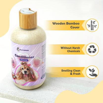 2pcs Pet Grooming Kit: Gentle Formula Shampoo & Conditioner For Dogs - Softens Fur, Cleanses & Cares, Nourishing Coconut Pet Care 3-in-1 Shampoo - Deep Cleans, Moisturizes, Itchy Skin Relief, Glossy Coat - Gentle & Safe For C