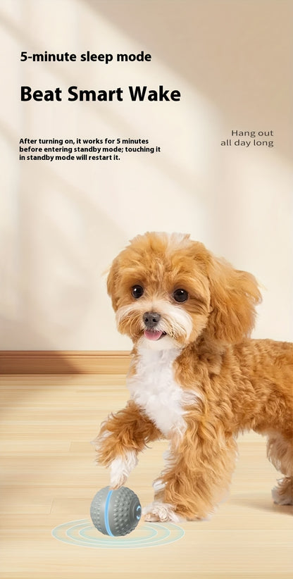 PounceEarth Large Dog Ball Toy - Bite-Resistant Durable Dog Ball with USB Rechargeable Battery, Interactive Polka Dot Design & Multiple Modes for All Breeds - Promotes Playful Engagement & Stimulates Curiosity, Dog Ball Toy,