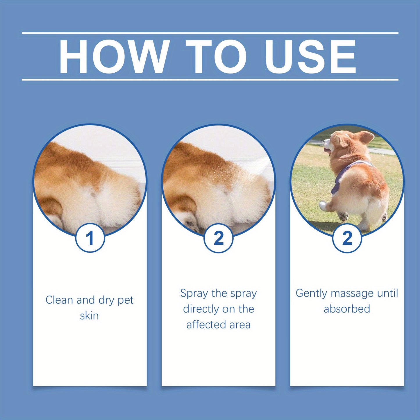 2pcs Dog Anal Gland Odor Removal Spray - Deep Cleaning, Non-Irritating & Safe for Sensitive Light Beige, 2oz Each, Fresh Scent, Gentle Formula for All Dog Breeds & Sizes, Post-Procedure Care, Easy Spray Bottle, Safe for Pets,