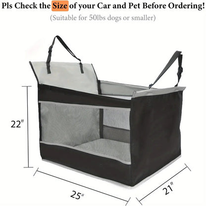 Foldable Dog Kennel for Cars - Heavy-Duty Pet Carrier Crate with Safety Belt System, Secure Locking Doors & Cushioned Interior - Heavy-Duty Fabric Construction, Foldable Design for SUVs, Sedans, Trucks - Travel Crate for Smal