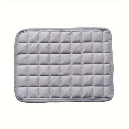 1pc Cozy Plush Cat Bed Mat - Thick, Self-Heating, Non-Slip, Soft Kennel Pad for Pet Sleeping - Orthopedic Support, Easy Cleaning, and Durable Pet Bed for Cats and Small Dogs