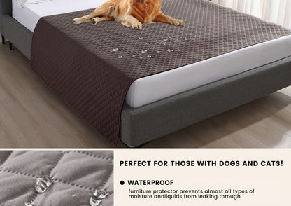 Waterproof & Non-Slip Dog Mattress Cover for Beds, Sofas, Cars | Super Soft Pet Blanket with Incontinence Protection | Machine Washable Furniture Protector Pad, Puppy Bedspread, Durable Dog Carpet