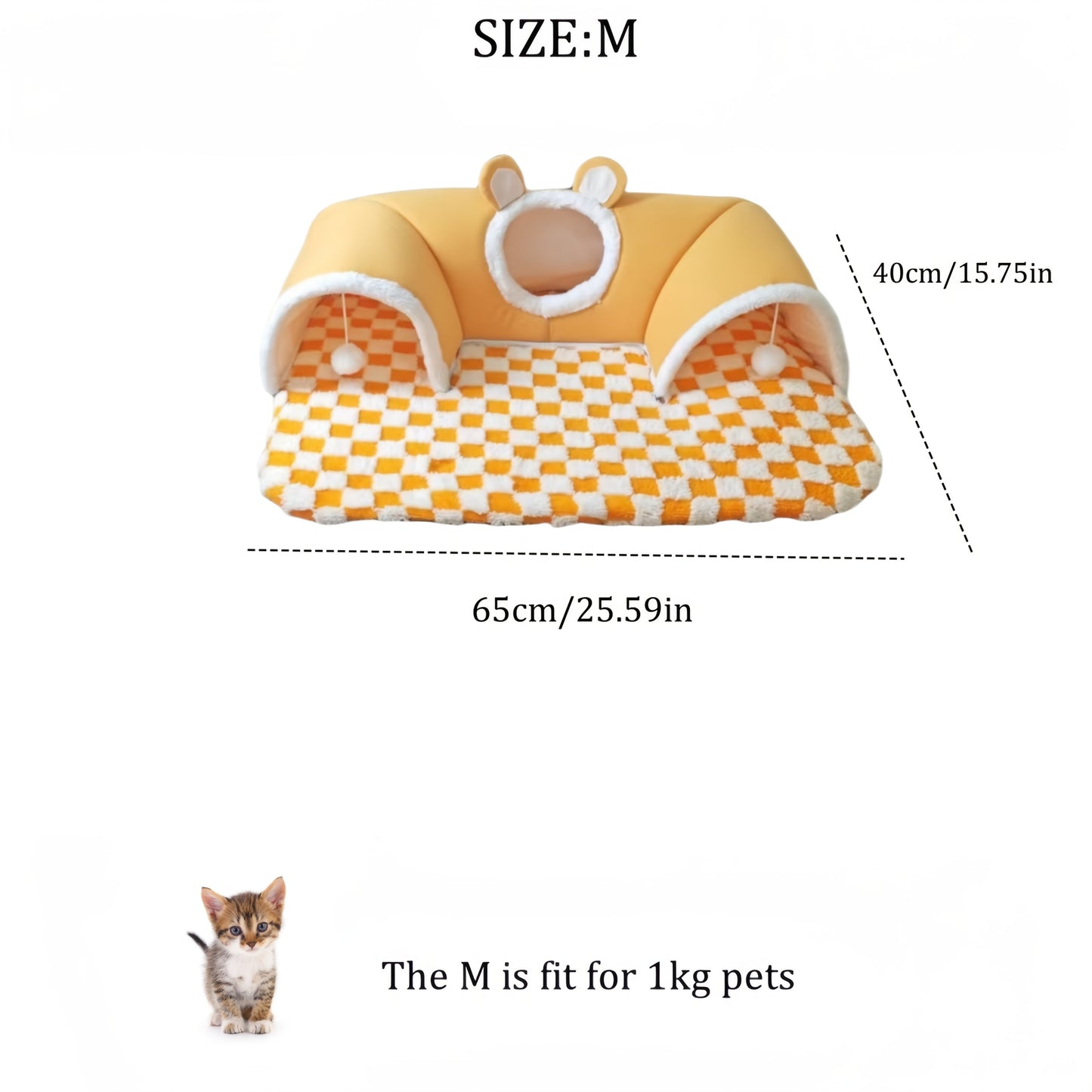 Cat Tunnel Cat Nest Small Pet Tunnel Small Pet Nest Elk Pet Nest Hide and Seek Toy Cat Tunnel Play Sleep Integrated Bear Shaped Tunnel Cat Nest Pet Nest Warm Nest Rabbit Hamster Tunnel Nest