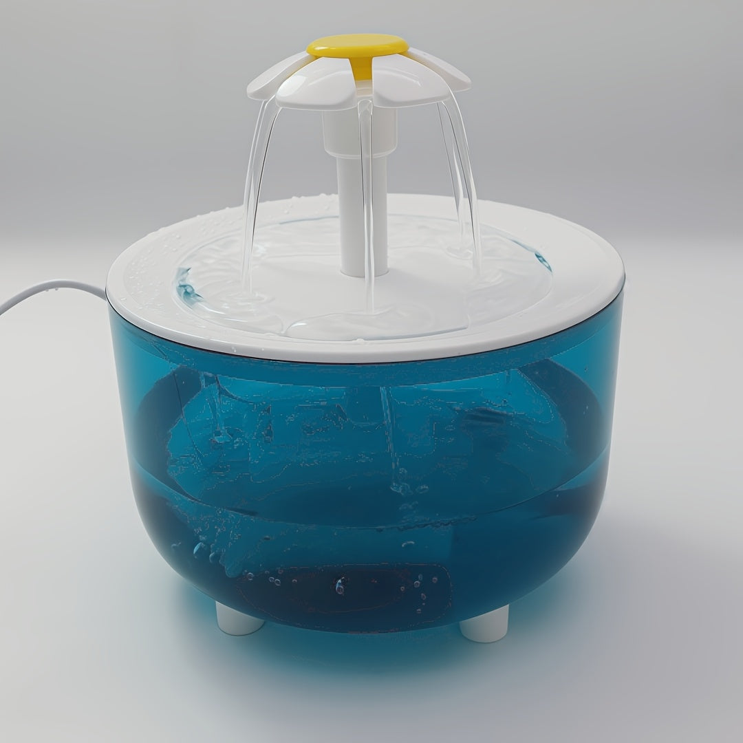 Cats and dogs pet new fountain flower water dispenser automatic cat water dispenser dog water dispenser food grade PP material, quiet operation, USB powered, safe and secure, suitable for cats and dogs large capacity Hallowee