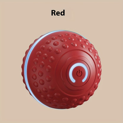 PounceEarth Large Dog Ball Toy - Bite-Resistant Durable Dog Ball with USB Rechargeable Battery, Interactive Polka Dot Design & Multiple Modes for All Breeds - Promotes Playful Engagement & Stimulates Curiosity, Dog Ball Toy,