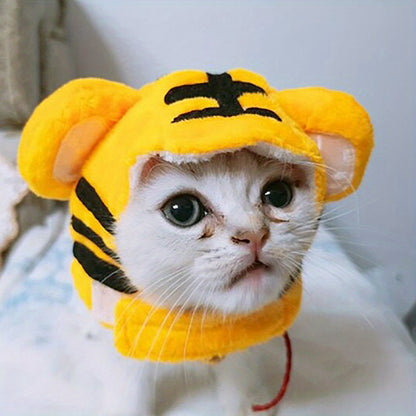 Cute Animals Shaped Cat Hat, Warm Pet Costume For Dog & Cat, Pet Party Supplies