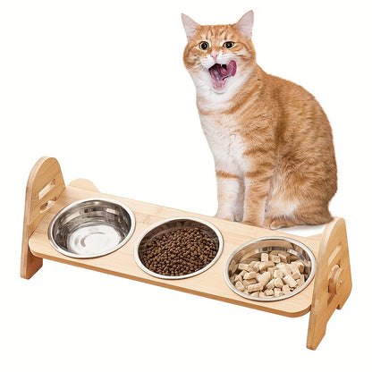 1/2/3pcs Adjustable Slanting Ceramic Pet Bowl Set - Ergonomic Lifting Design, Easy Cleaning, Anti-Slip Base, Suitable for Cats and Dogs of All Sizes - Dog Bowl, Cat Food Bowl, Pet Feeding Essentials