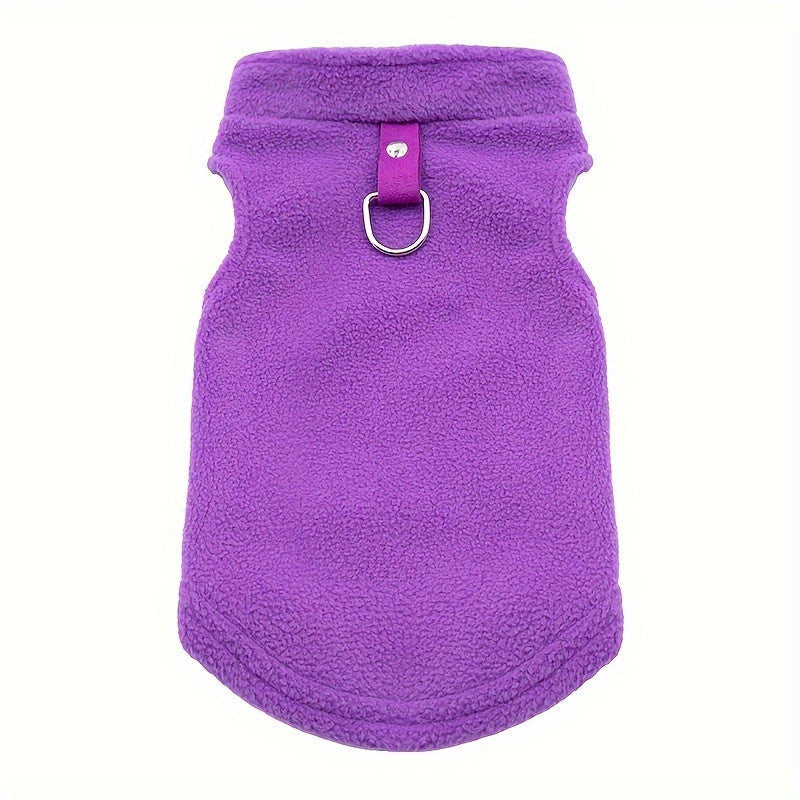 Tailoredtrend, Cozy Fleece Dog Vest - Thick, Solid Color Pet Apparel for Small to Medium Cats & Dogs, Hand Wash Only - Perfect for Fall/Winter