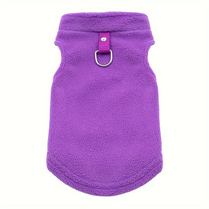Tailoredtrend, Cozy Fleece Dog Vest - Thick, Solid Color Pet Apparel for Small to Medium Cats & Dogs, Hand Wash Only - Perfect for Fall/Winter