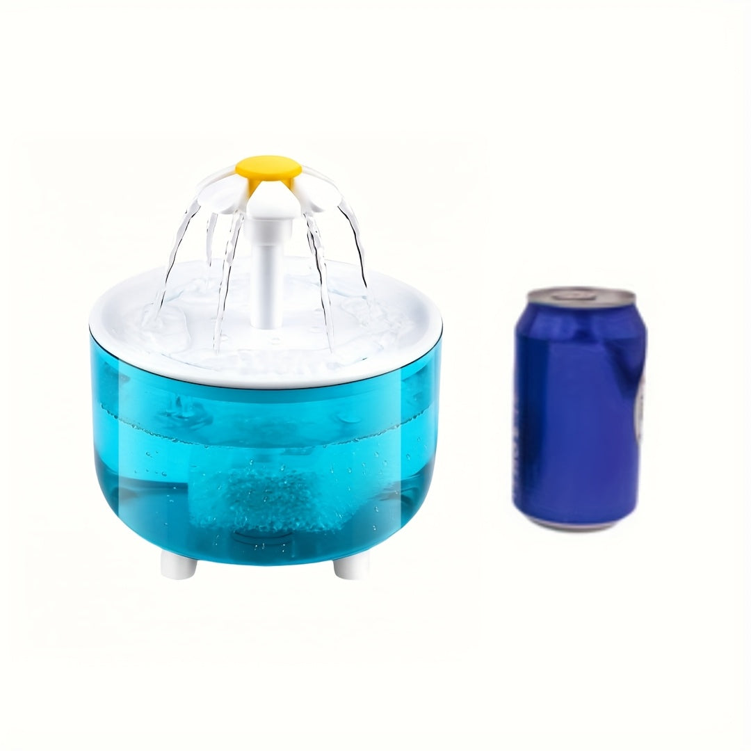 Cats and dogs pet new fountain flower water dispenser automatic cat water dispenser dog water dispenser food grade PP material, quiet operation, USB powered, safe and secure, suitable for cats and dogs large capacity Hallowee