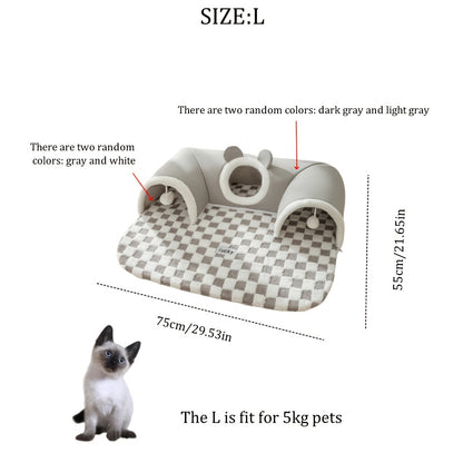 Cat Tunnel Cat Nest Small Pet Tunnel Small Pet Nest Elk Pet Nest Hide and Seek Toy Cat Tunnel Play Sleep Integrated Bear Shaped Tunnel Cat Nest Pet Nest Warm Nest Rabbit Hamster Tunnel Nest