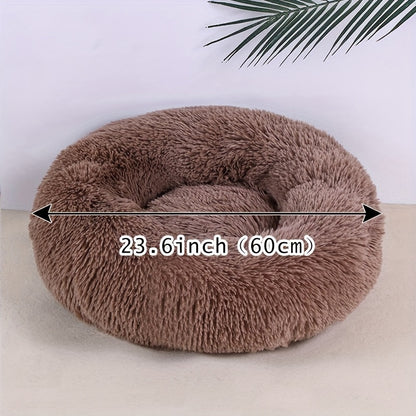 Plush Pet Nest Cat Dog Universal Round Nest Cat Mattress Soft Comfortable Bottom Non-slip Cat Nest
