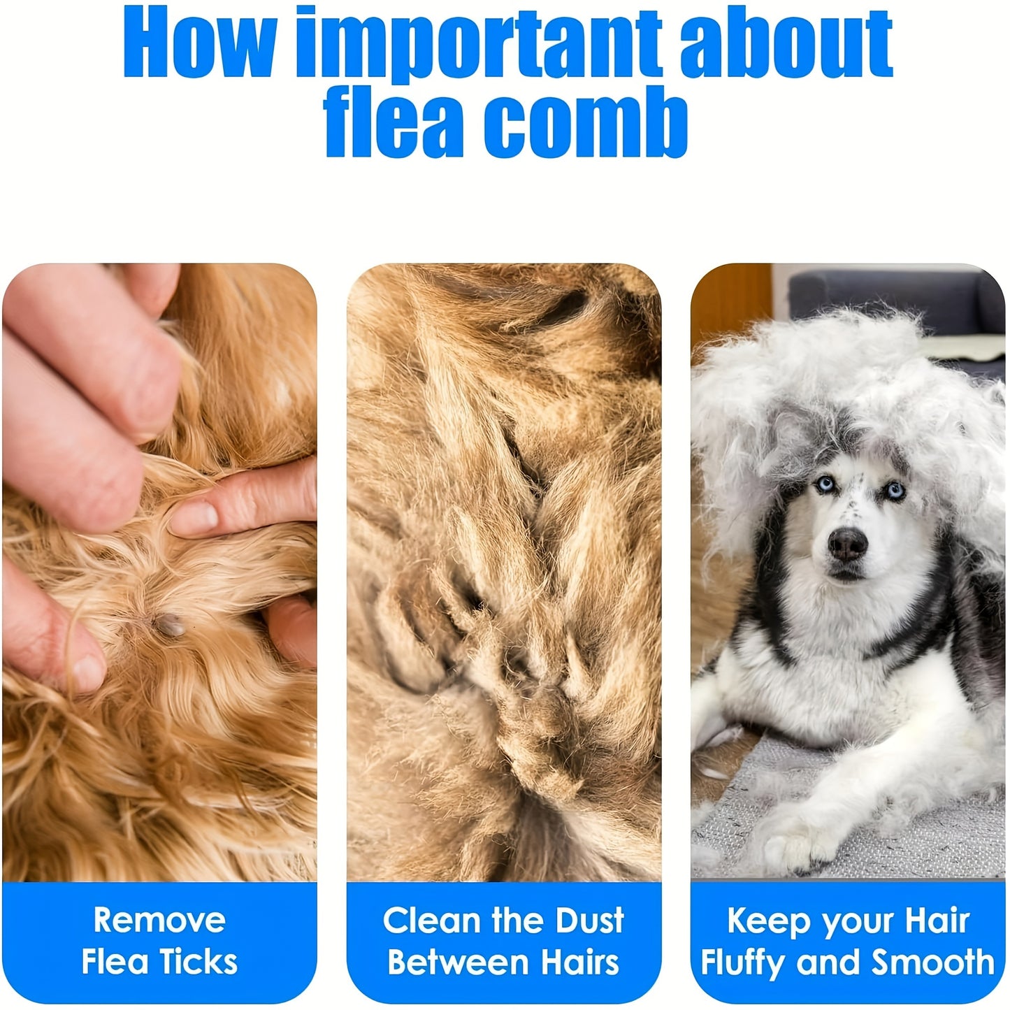 flea comb - Electric Flea Comb - Effective Flea & Egg Removal, Gentle Pet Care Design - Cats & Dogs - Pet Owners - For Safe & Easy Flea & Lice Control - Flea-Free Fur, Instantly!