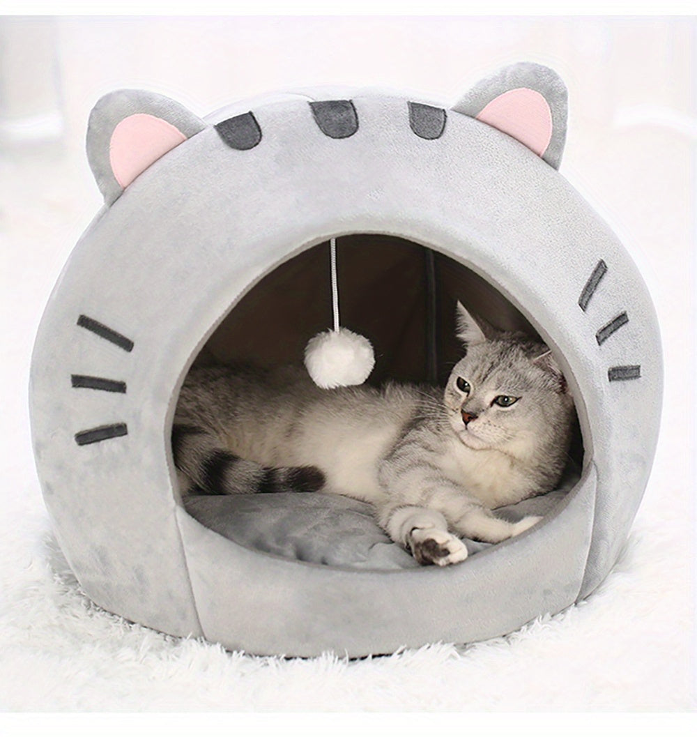 Cozy Cat Cave: Keep Your Furry Friend Warm And Snug In This Cute Pet House!