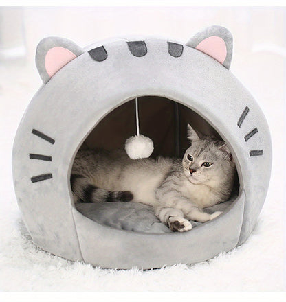 Cozy Cat Cave: Keep Your Furry Friend Warm And Snug In This Cute Pet House!