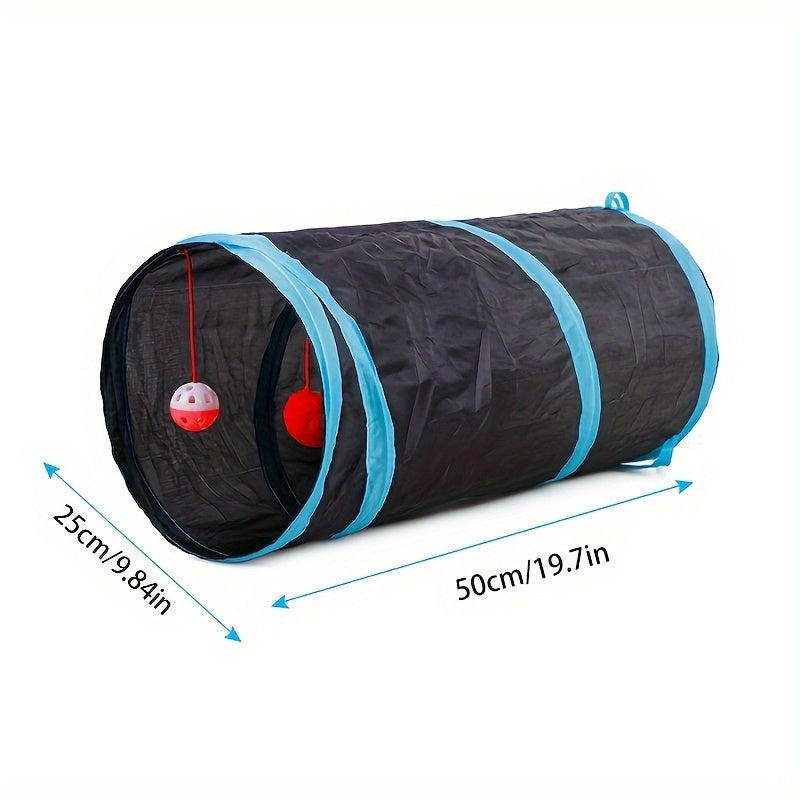 [Large Collapsible Cat Tunnel Play] Cat Tunnel For Indoor Cats Large With Play Ball 2/3/4/5 Way Collapsible Interactive Peek Hole Pet Tube Toys For Puppy, Kitty, Kitten, Rabbit