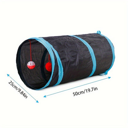 [Large Collapsible Cat Tunnel Play] Cat Tunnel For Indoor Cats Large With Play Ball 2/3/4/5 Way Collapsible Interactive Peek Hole Pet Tube Toys For Puppy, Kitty, Kitten, Rabbit