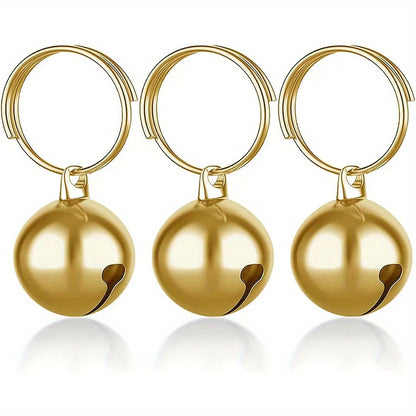 3pcs Pet Round Dog Bells Dog Charm Bells Pet Pendant, Anti-Lost Training Bells For Collars, Suitable For Pet Pendant Accessories, 1/2-Inch