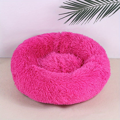 Ultra-Soft Plush Round Pet Bed - Luxurious Sleeping Haven with Warmth and Comfort for Dogs and Cats - Perfect for Cozy Naps and Snuggles