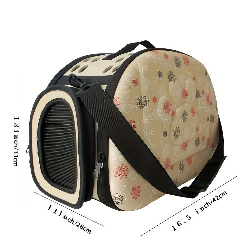 Pet Travel Companion Bag - Spacious, Breathable, Comfortable Shoulder Carrier for Small Dogs, Cats, and Pets - Portable, Fresh Air, and Relaxing Travel Experience