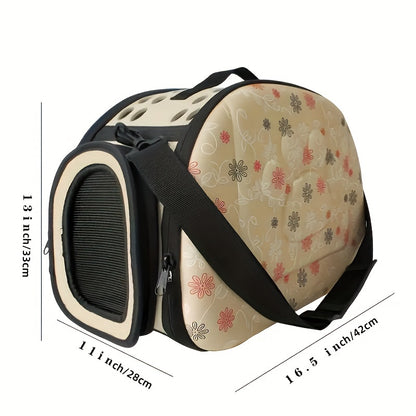 Pet Travel Companion Bag - Spacious, Breathable, Comfortable Shoulder Carrier for Small Dogs, Cats, and Pets - Portable, Fresh Air, and Relaxing Travel Experience