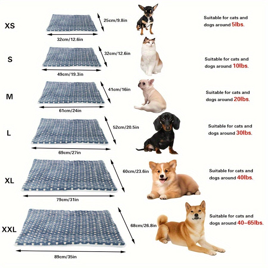 Quilted Luxury Dog Sleep Mat - Ultra-Soft & Warm, Washable for Autumn/Winter - Perfect Thickened Cushion for Pet Crates - Durable & Easy Care - Suitable for Small to Large Breeds