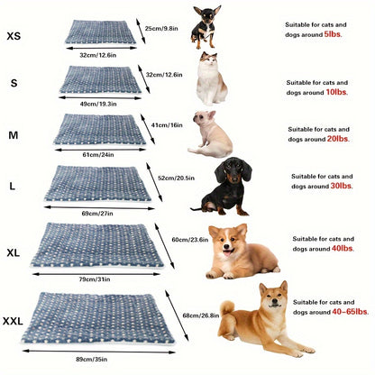 Quilted Luxury Dog Sleep Mat - Ultra-Soft & Warm, Washable for Autumn/Winter - Perfect Thickened Cushion for Pet Crates - Durable & Easy Care - Suitable for Small to Large Breeds