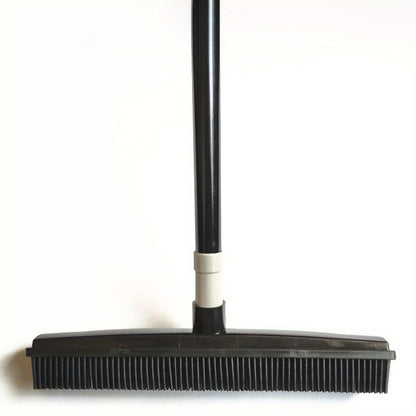 1pc Telescopic Pet Hair Remover Broom - Efficient Carpet Cleaner with Gentle Silicone Bristles - Flexible Handle for Dust & Hair Removal - Perfect Household Tool for Apartments, Dorms, and School Prep - Complete Cleaning Kit