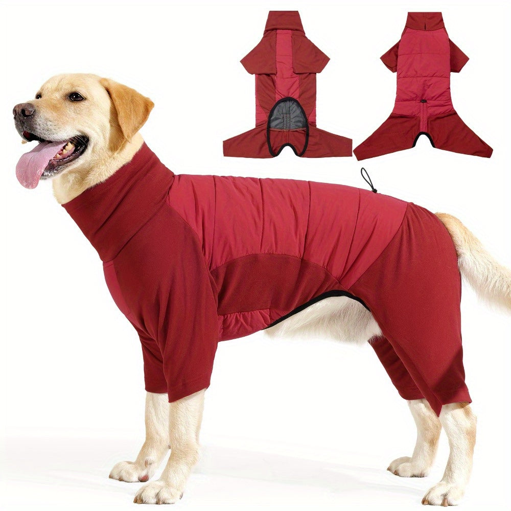 FullLimb Dog Bodysuit with Snow-Resistant Coating - All-Season Winter & Cold Weather Warmth, Adjustable Full-Limb Coverage, Machine Washable, Comfortable & Durable Pet Suit for Small Medium Large Dogs, Easy Pullover Design fo