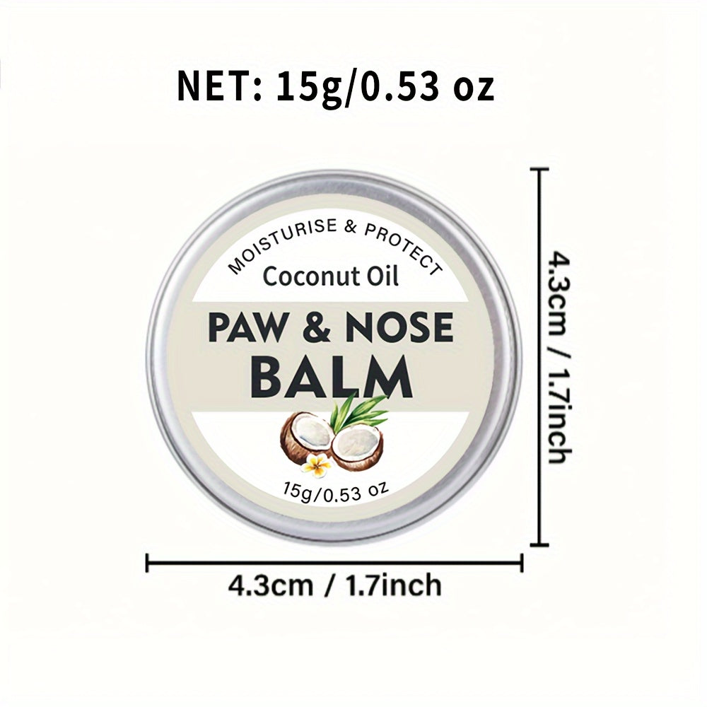1pc Coconut Oil PawPals Dog Paw & Nose Balm - Moisturizing Aluminum Salve for Non-Electric, Battery-Free Pet Care