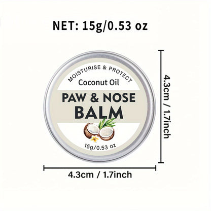 1pc Coconut Oil PawPals Dog Paw & Nose Balm - Moisturizing Aluminum Salve for Non-Electric, Battery-Free Pet Care