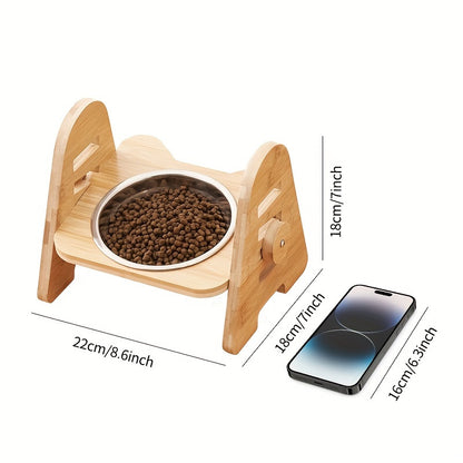 1/2/3pcs Adjustable Slanting Ceramic Pet Bowl Set - Ergonomic Lifting Design, Easy Cleaning, Anti-Slip Base, Suitable for Cats and Dogs of All Sizes - Dog Bowl, Cat Food Bowl, Pet Feeding Essentials