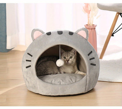 Cozy Cat Cave: Keep Your Furry Friend Warm And Snug In This Cute Pet House!