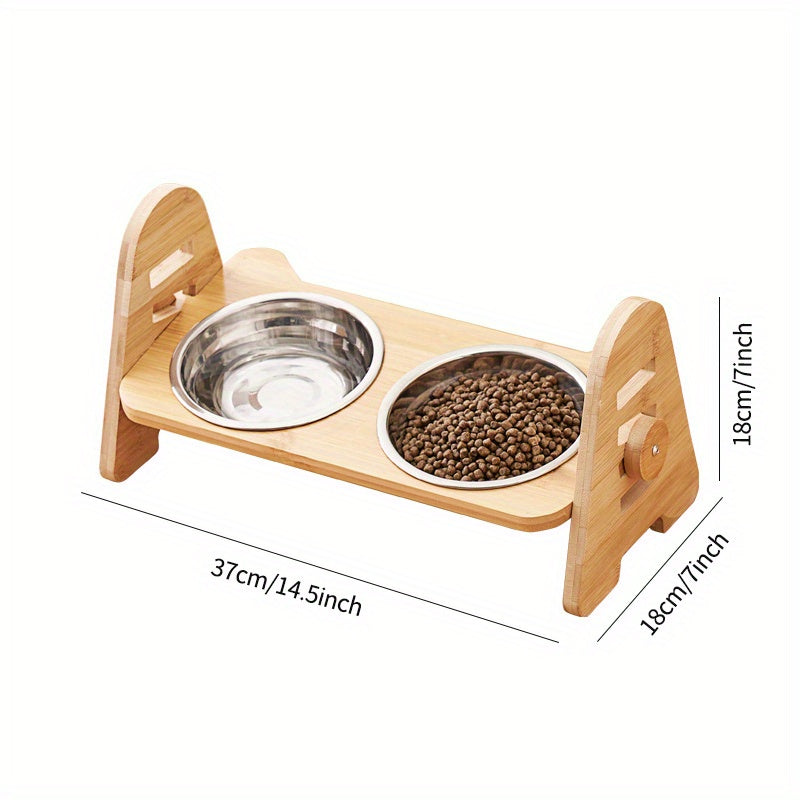 1/2/3pcs Adjustable Slanting Ceramic Pet Bowl Set - Ergonomic Lifting Design, Easy Cleaning, Anti-Slip Base, Suitable for Cats and Dogs of All Sizes - Dog Bowl, Cat Food Bowl, Pet Feeding Essentials