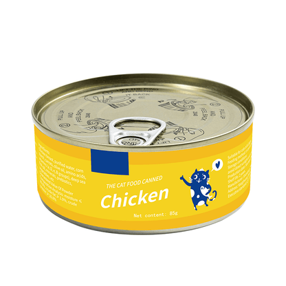 Canned Cat, 85g/3oz Canned Pet Snacks, Chicken Shredded Frozen Can, High Meat Content, Wet Food, Suitable for Cats and Dogs