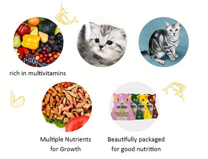 Cat Biscuits Salmon Snacks Chicken Tuna Multiplicity Nutrition Health Easy To Eat Digest Crispy Catnip Fish Biscuits Pet Snacks Cat Snacks Pet Food