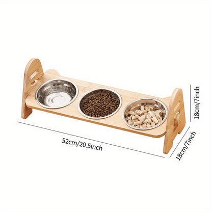 1/2/3pcs Adjustable Slanting Ceramic Pet Bowl Set - Ergonomic Lifting Design, Easy Cleaning, Anti-Slip Base, Suitable for Cats and Dogs of All Sizes - Dog Bowl, Cat Food Bowl, Pet Feeding Essentials
