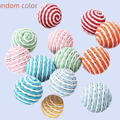 3pcs Interactive Sisal Cat Scratch Ball - Durable Pet Toy For Chasing, Biting, And Scratching